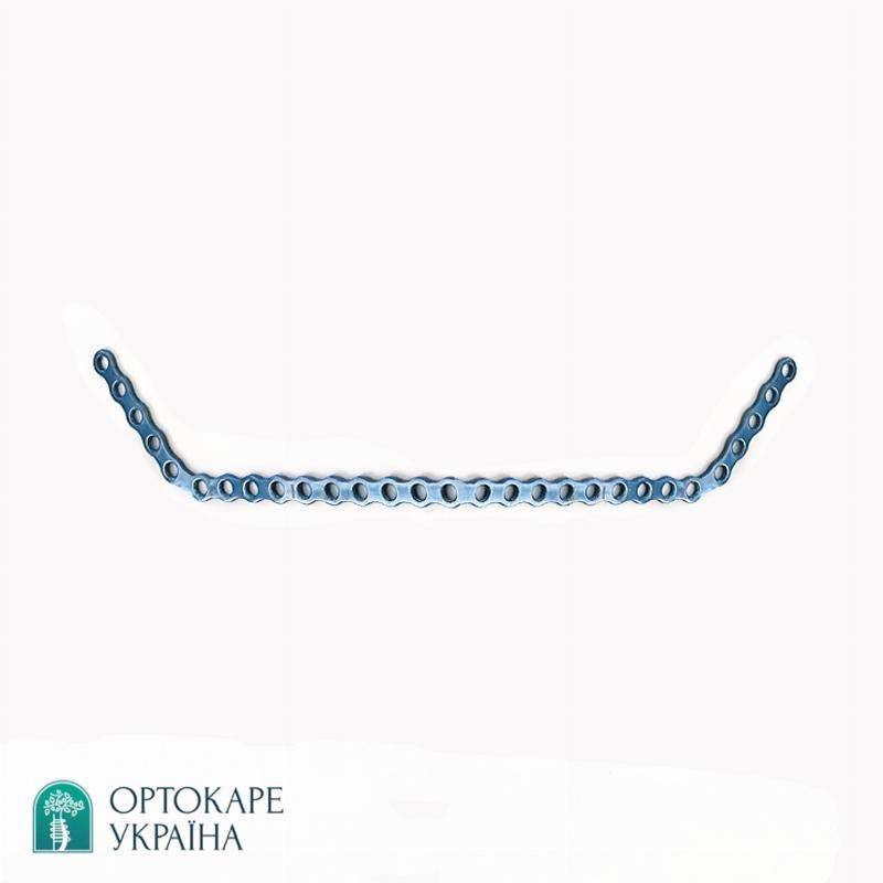 Пластина для реконструкції нижньої щелепи 5+20+5 отворів, повна нижня щелепа, 2,8 мм